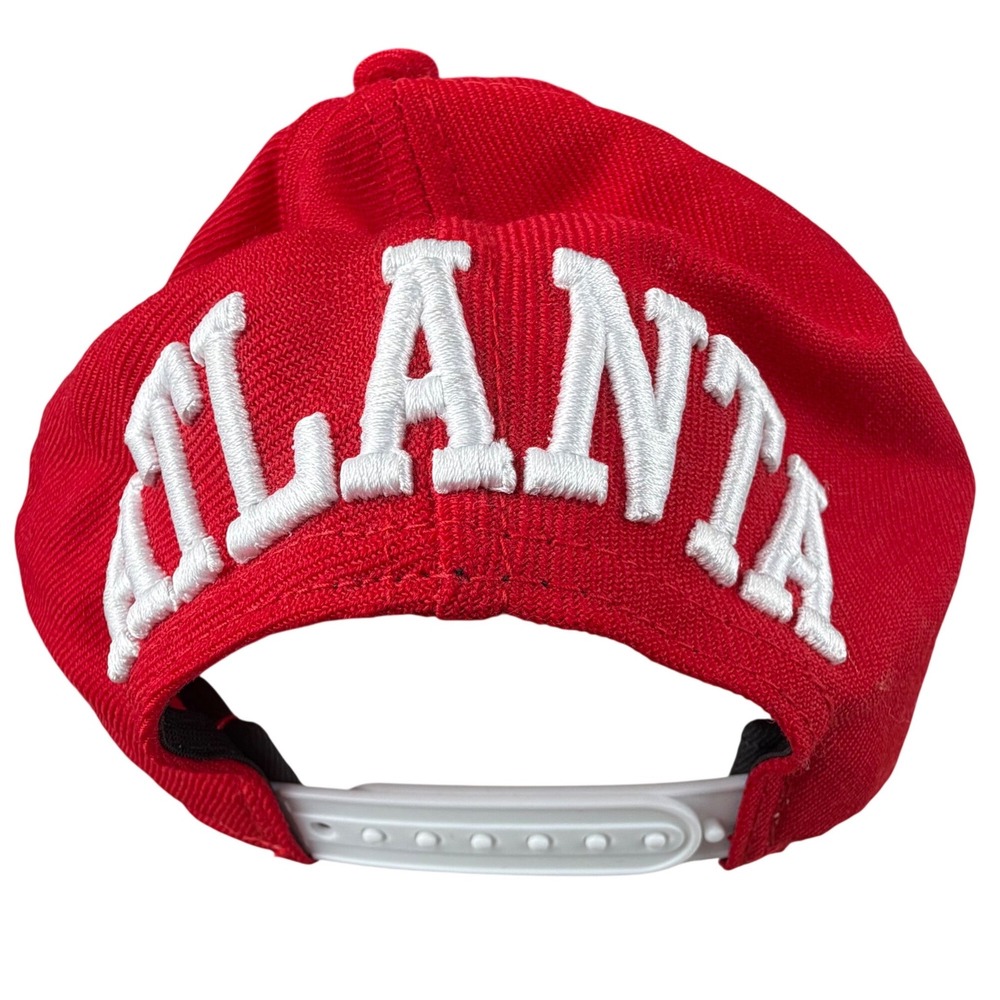 New Era Atlanta Braves Snapback Hat Red Wool MLB Baseball Cap Green Underbrim - Picture 4 of 8